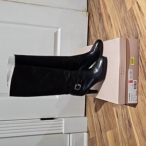 Alex Marie Black Heel Tall Boots 7.5 like new condition